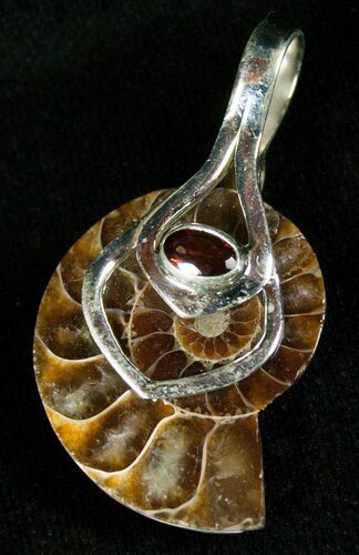 Sterling Silver Ammonite Pendant #5592